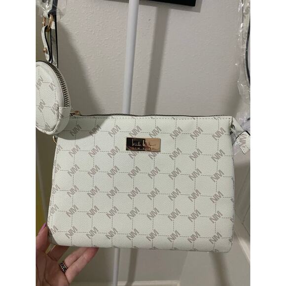 Nicole Miller Ivory Signature Logo Crossbody - Picture 2 of 6